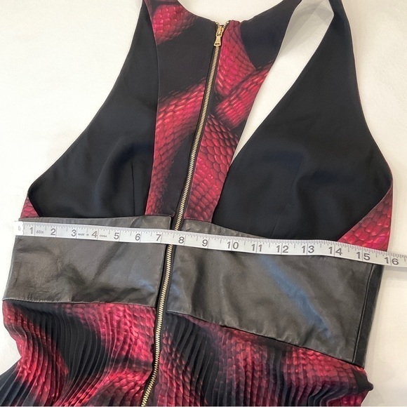 Milly Swirl Print Pleats Maxi Dress V-Neck Size 10 - Picture 10 of 16